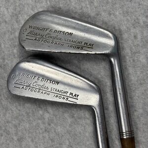 Vintage Wright & Ditson Harry Cooper Straight Play Autograph Irons 2 & 5 Set